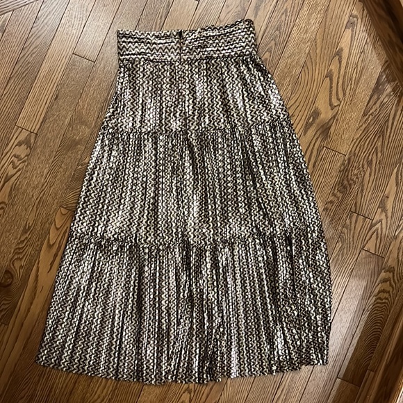 ba&sh gold metallic tiered skirt - Picture 4 of 5